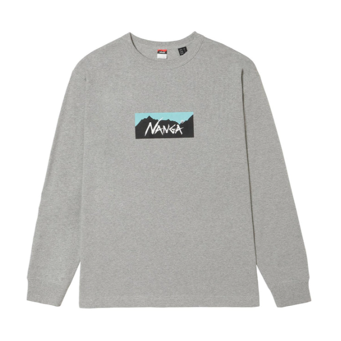 NANGA / ECO HYBRID BOX LOGO L/S TEE