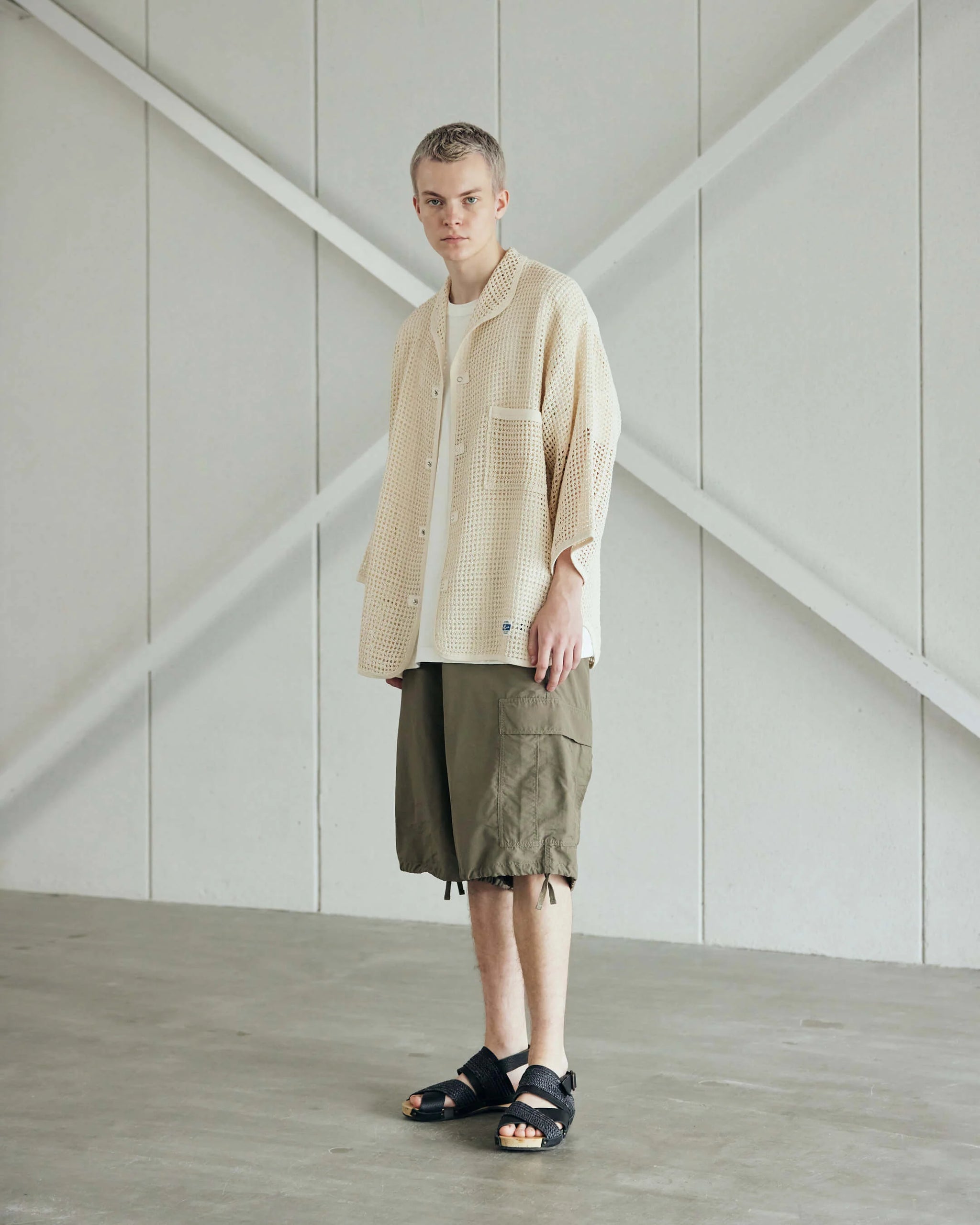 ARMY TWILL / Cotton Mesh Shirt