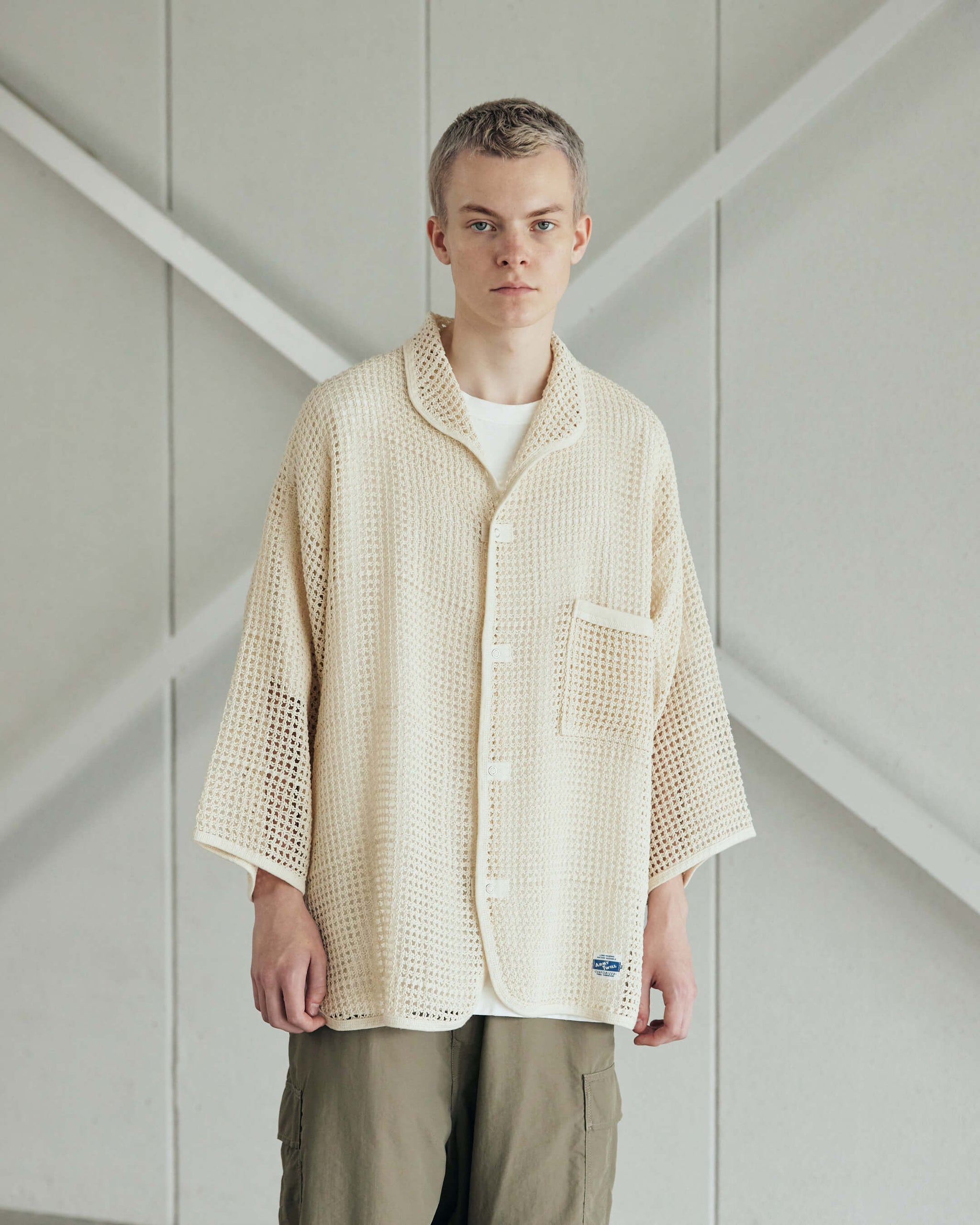 ARMY TWILL / Cotton Mesh Shirt