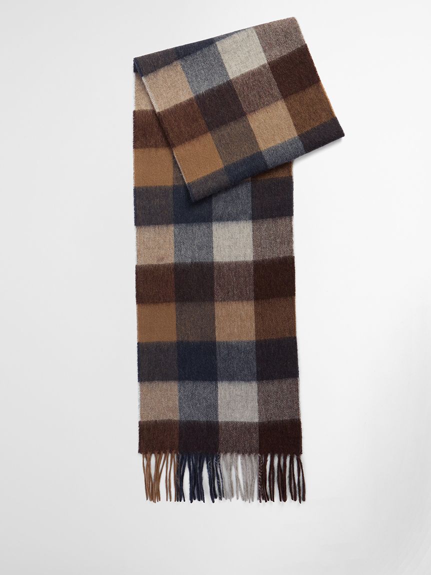 Barbour / lambswool tattersall scarf