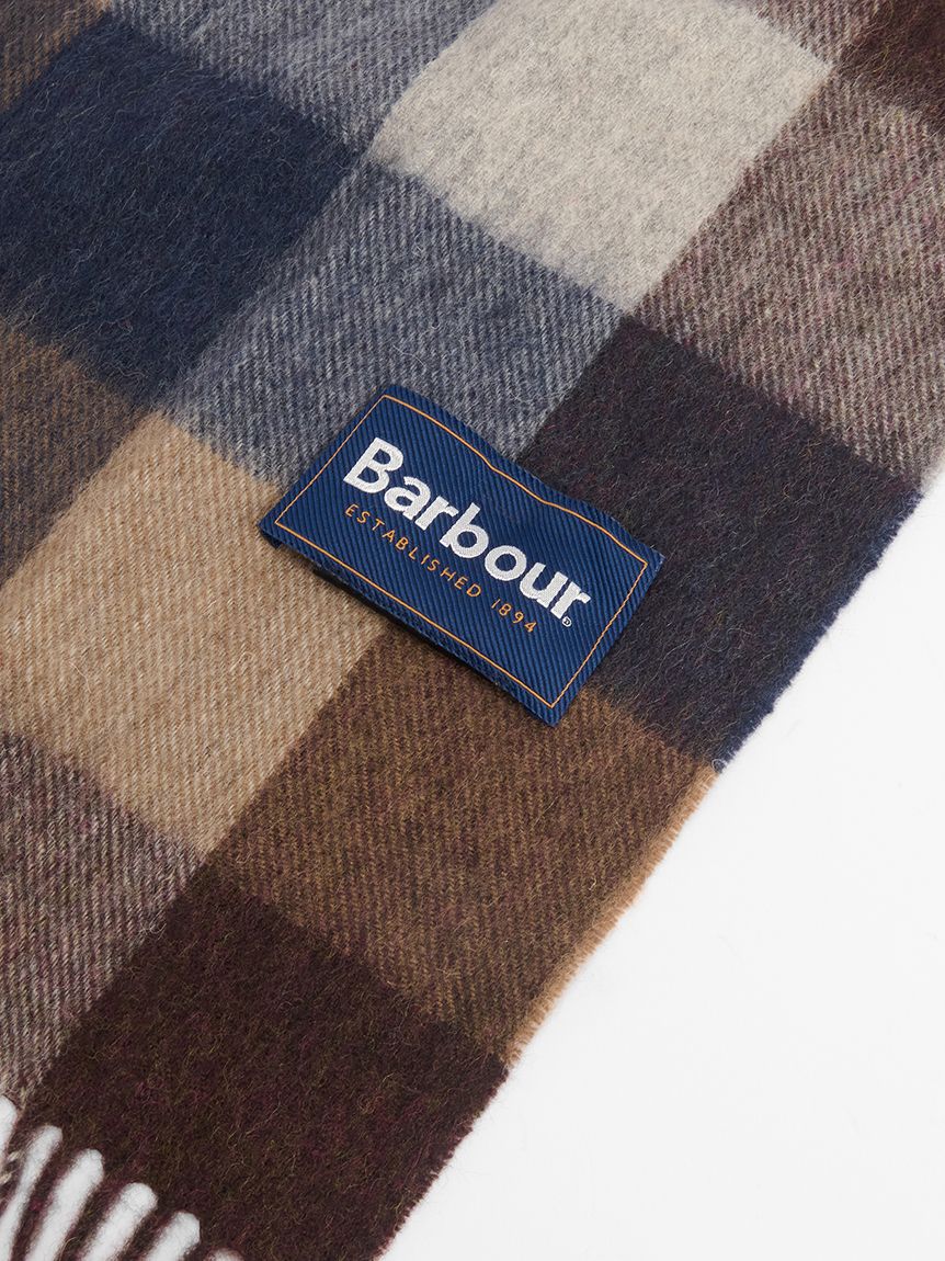 Barbour / lambswool tattersall scarf