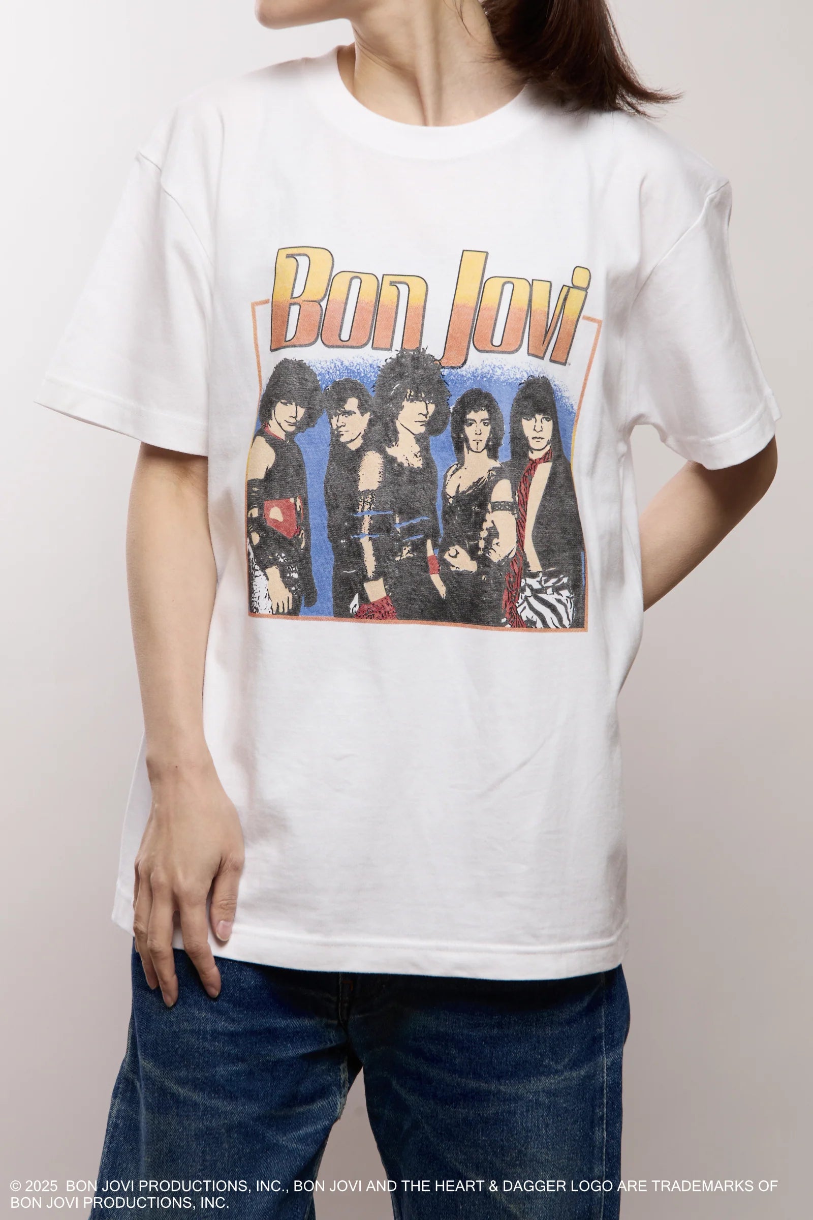 80s 激レア。Bon Jovi グラフィックTシャツ ブラック。極美品プリント 80s 激レア。Bon Jovi グラフィックTシャツ ブラック。極美品