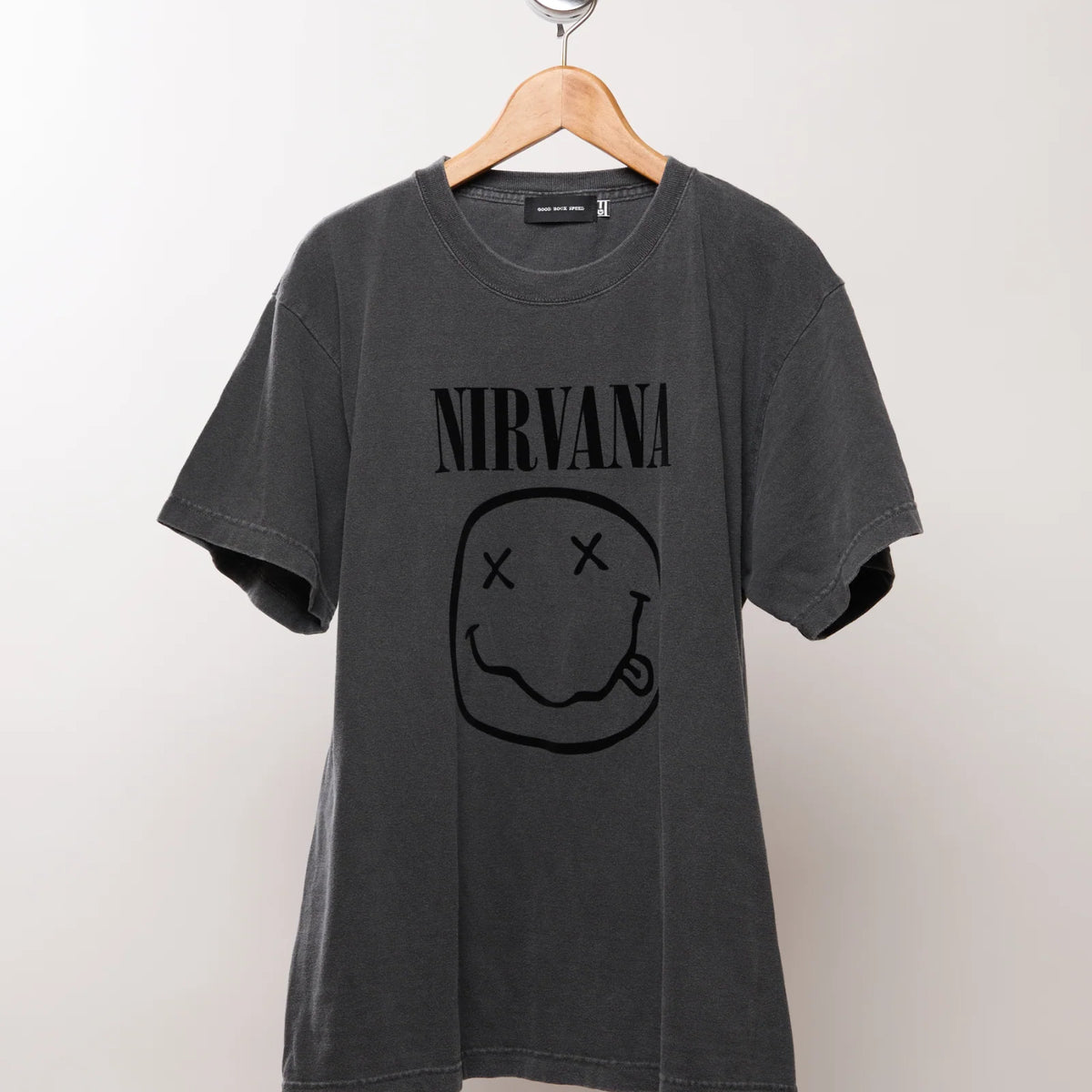 GOOD ROCK SPEED / NIRVANA FLOCKY PRINT T-SHIRT – NorMo Ayase