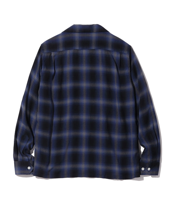 SUGAR CANE / Lot No. SC29120 / RAYON OMBRE CHECK OPEN SHIRT