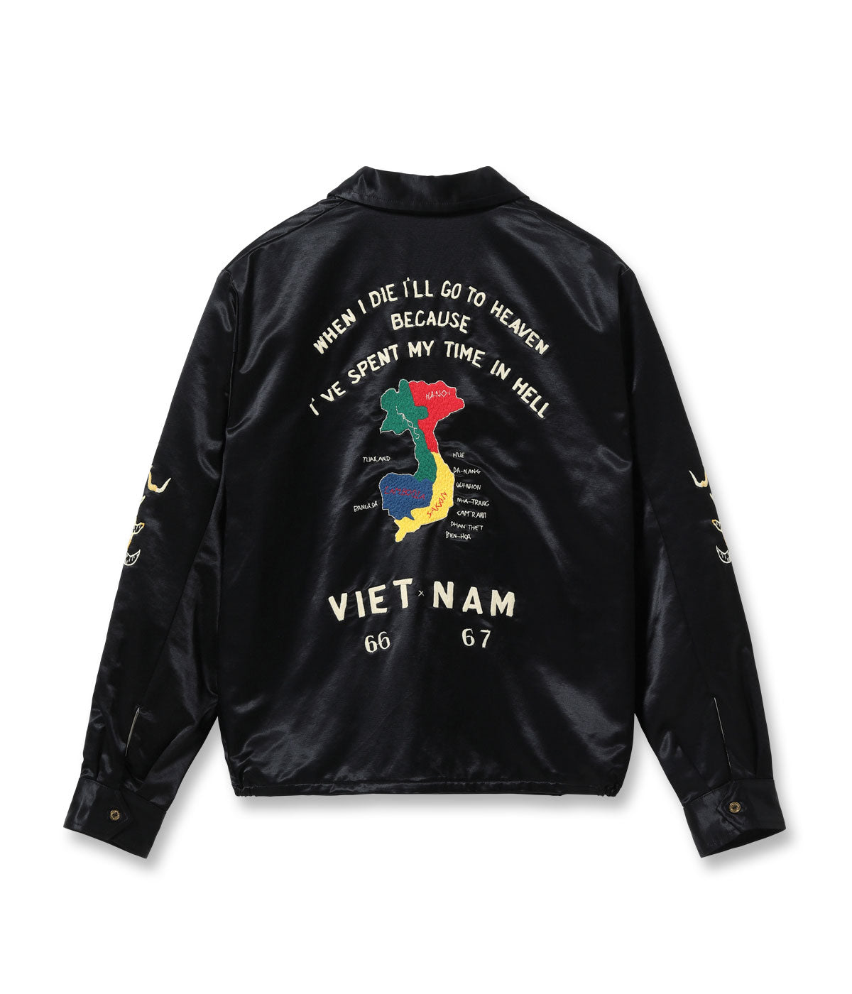 TAILOR TOYO / Lot No. TT15798 / Mid 1960s Style Satin Vietnam Jacket “VIET-NAM MAP”