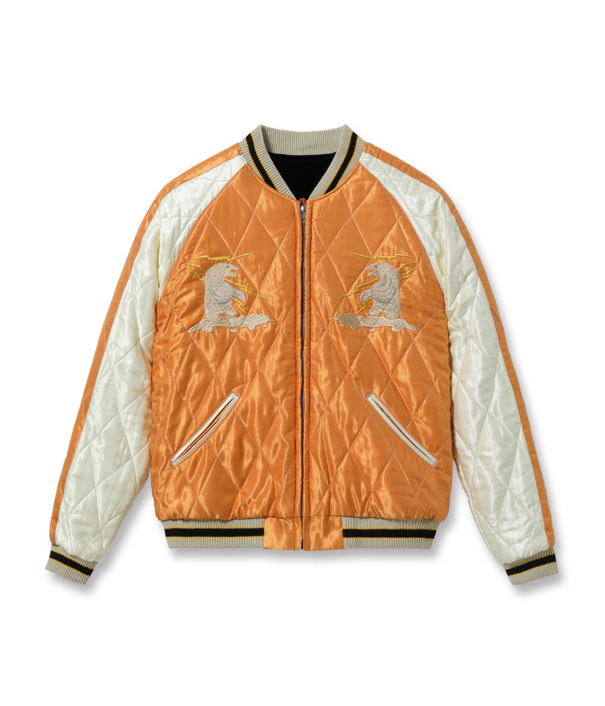 TAILOR TOYO / Lot No. TT15792-119 / Late 1950s Style Velveteen Souvenir Jacket “POLAR BEAR” × “ALASKA MAP”