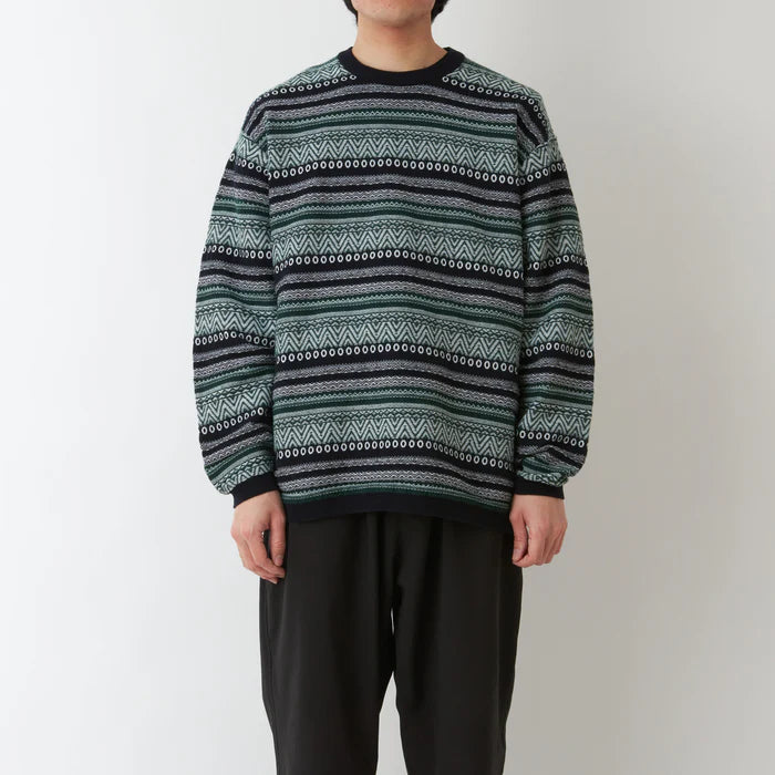 White Mountaineering / STRIPE JACQURD PULLOVER