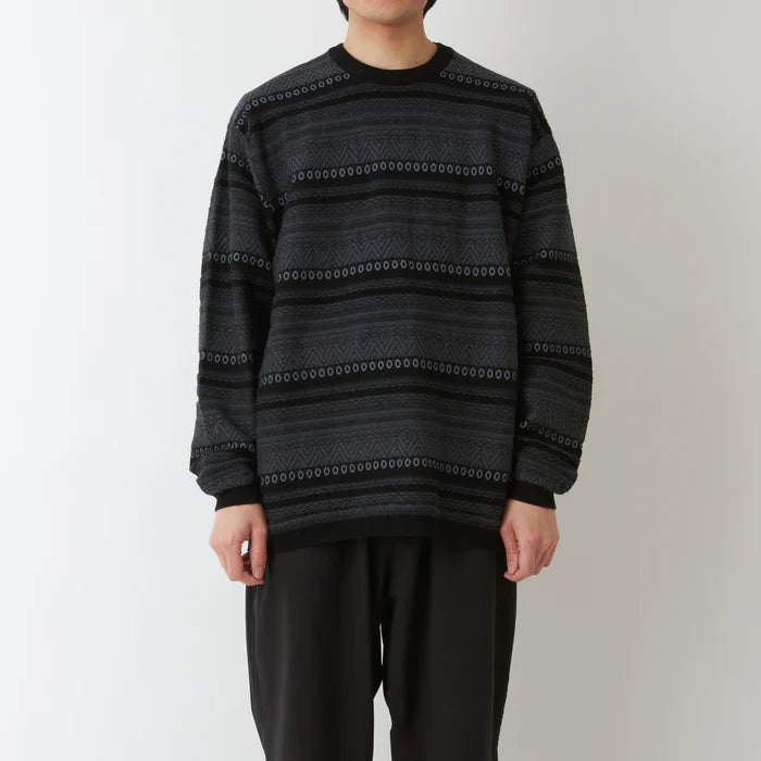 White Mountaineering / STRIPE JACQURD PULLOVER