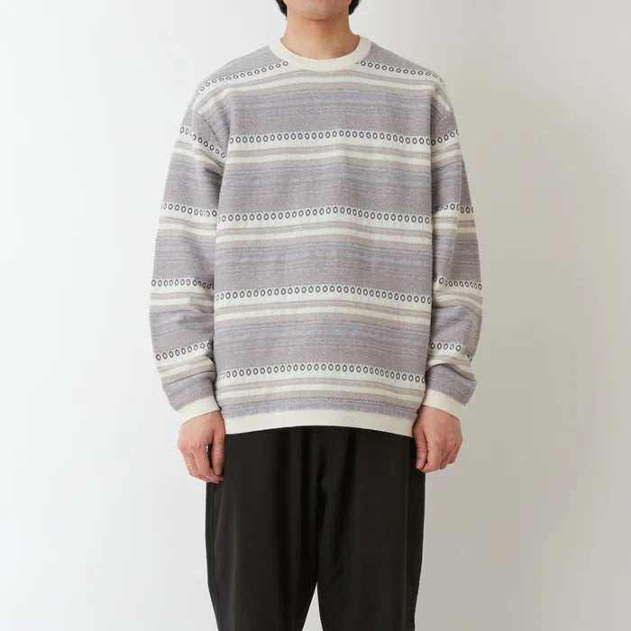 White Mountaineering / STRIPE JACQURD PULLOVER