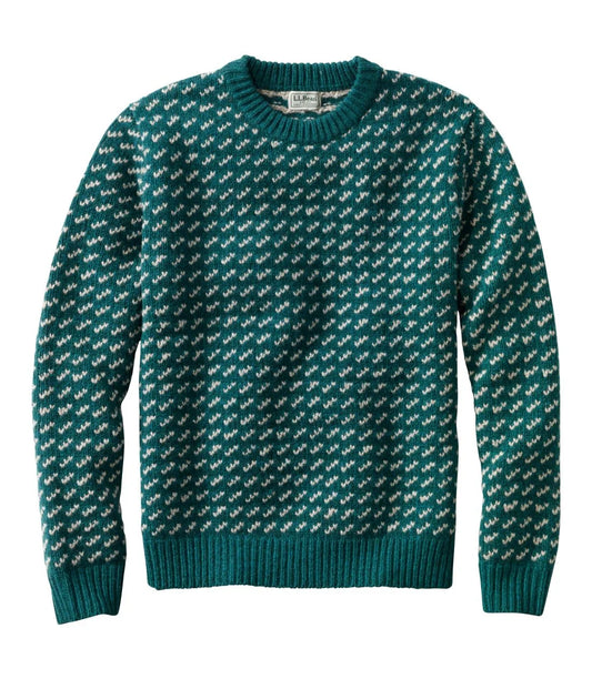 L.L.Bean / Men's Bean's Classic Ragg Wool Sweater, Crewneck Birdseye