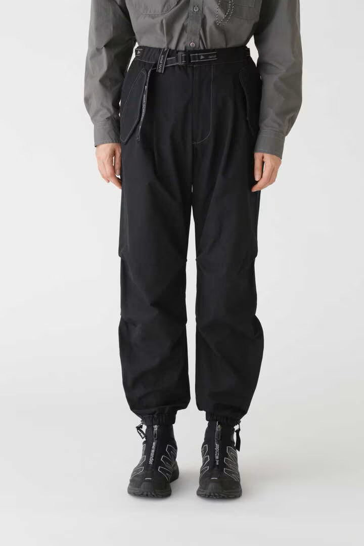 and wander / high count cloth side zip hem pants