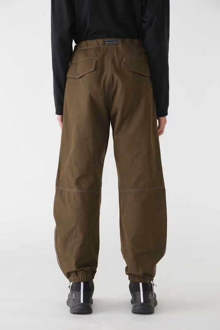 and wander / high count cloth side zip hem pants