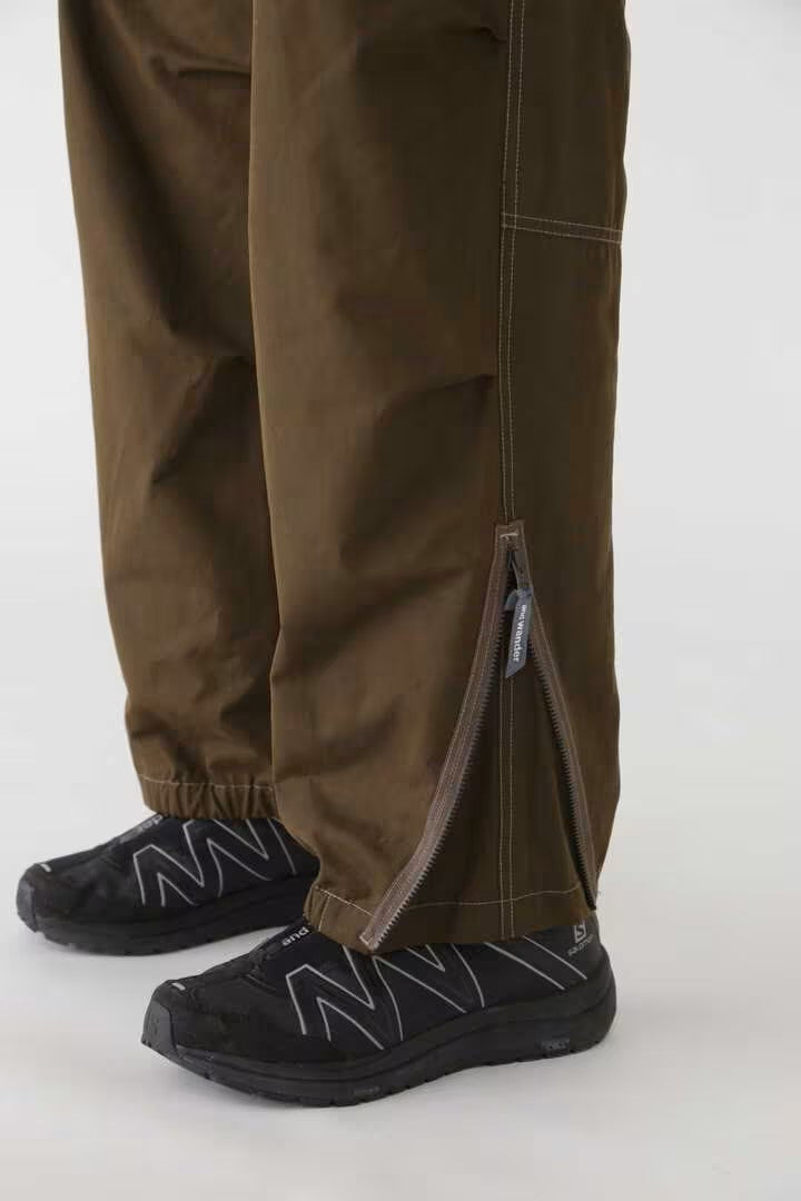 andwander / high count cloth side zip hem pants