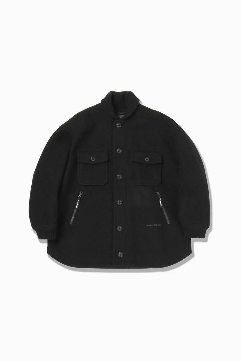 and wander / wool shaggy jacket long