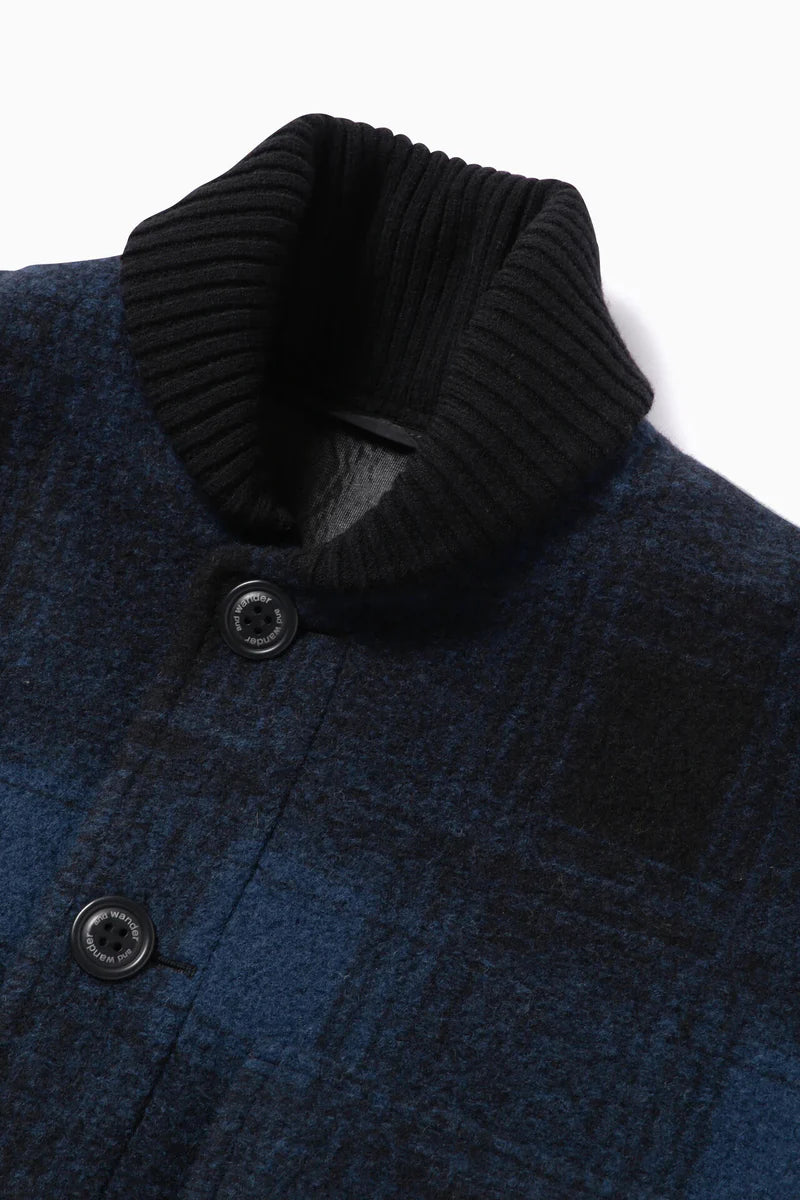 and wander / wool shaggy jacket long