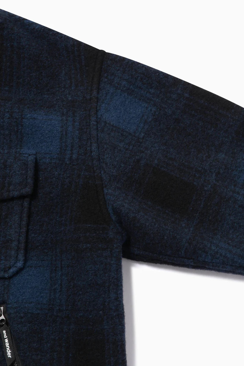 and wander / wool shaggy jacket long