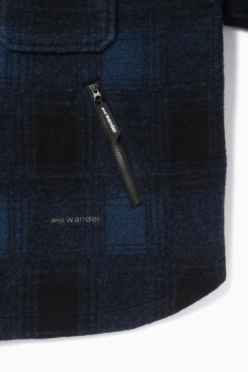 and wander / wool shaggy jacket long