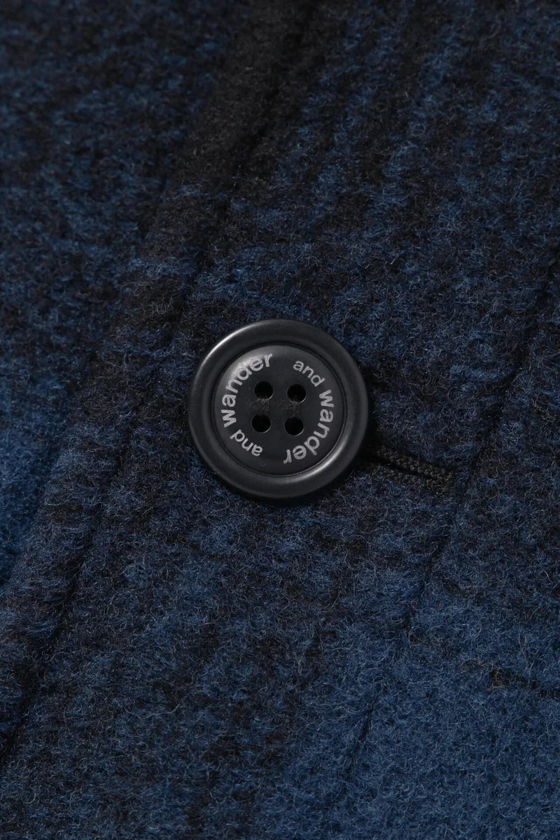 and wander / wool shaggy jacket long