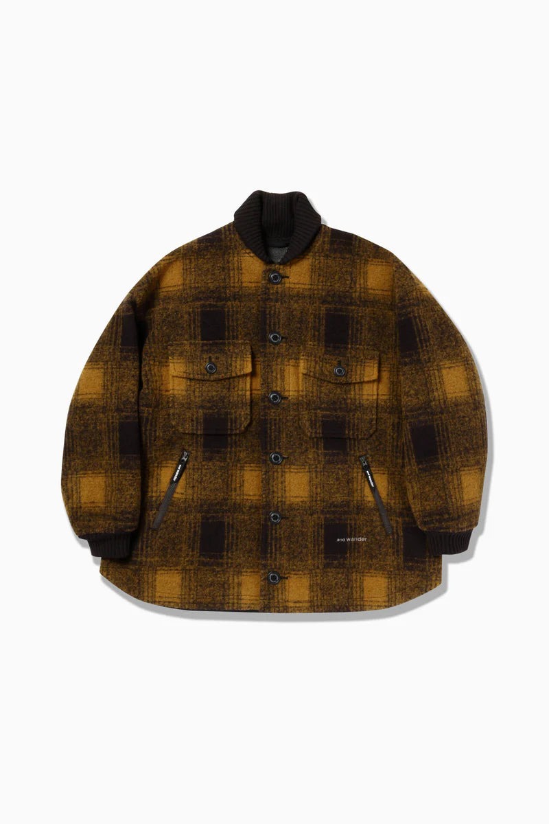 and wander / wool shaggy jacket long