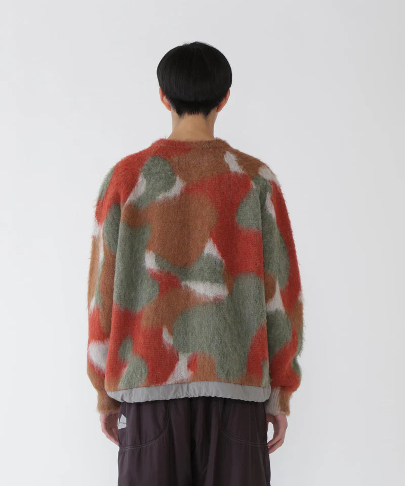 and wander / mix color shaggy knit sweater