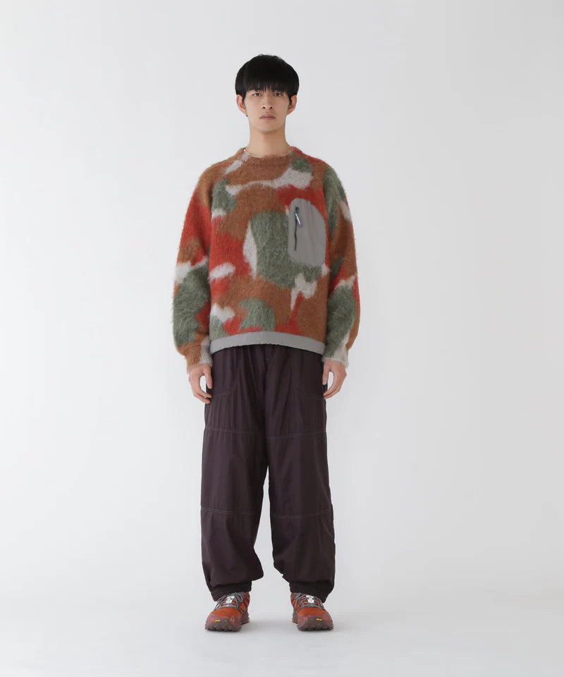 and wander / mix color shaggy knit sweater