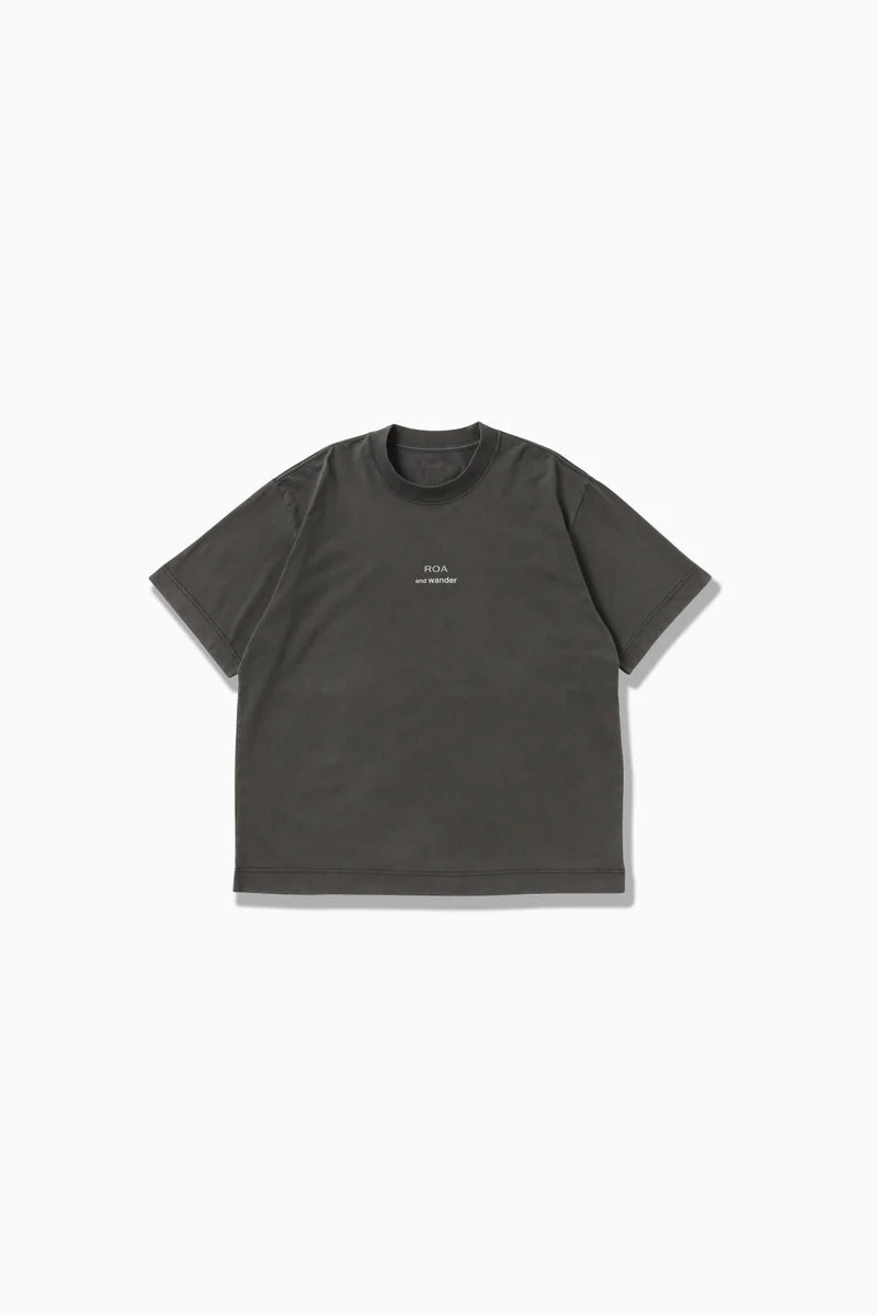 and wander / ROA x and wander garment dye printed T