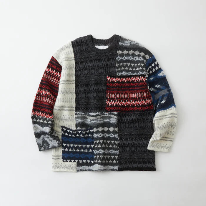 White Mountaineering / PATCHWORK PULLOVER KNIT