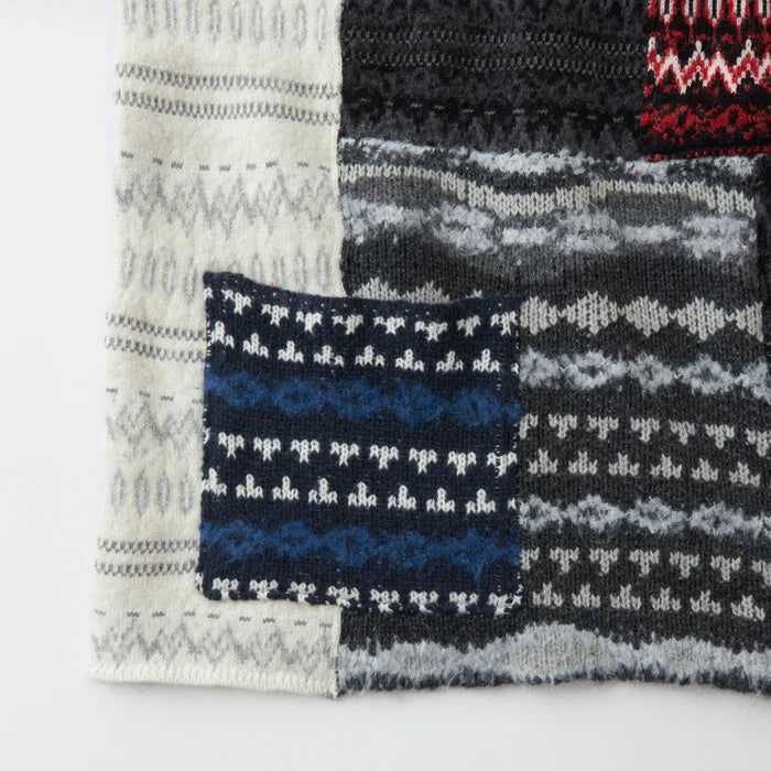 White Mountaineering / PATCHWORK PULLOVER KNIT