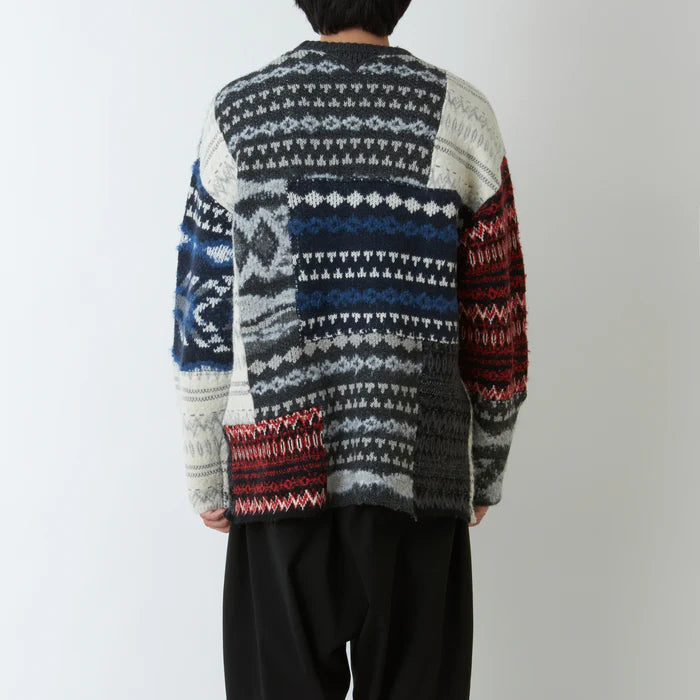 White Mountaineering / PATCHWORK PULLOVER KNIT