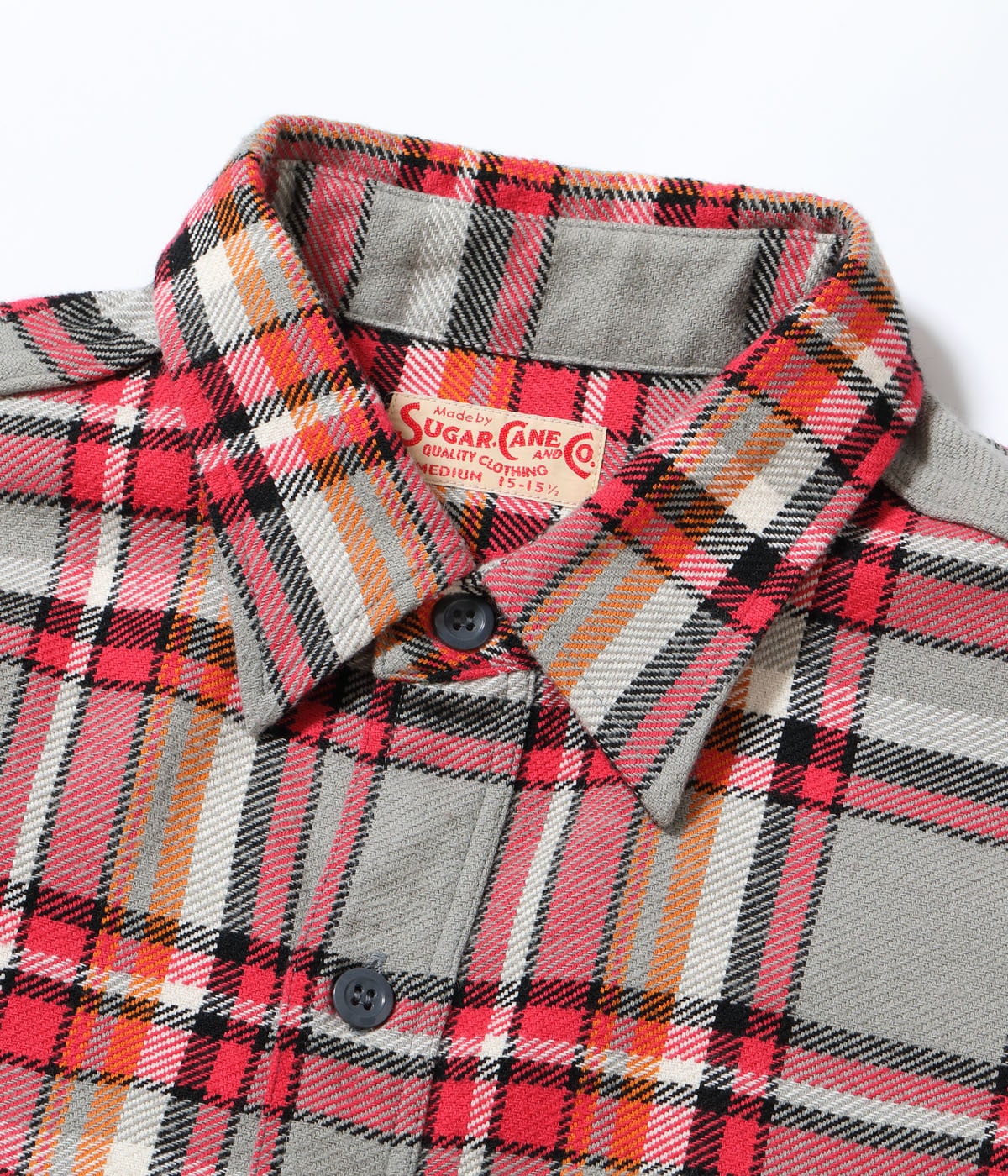 SUGAR CANE / Lot No. SC29565 / TWILL CHECK WORK SHIRT