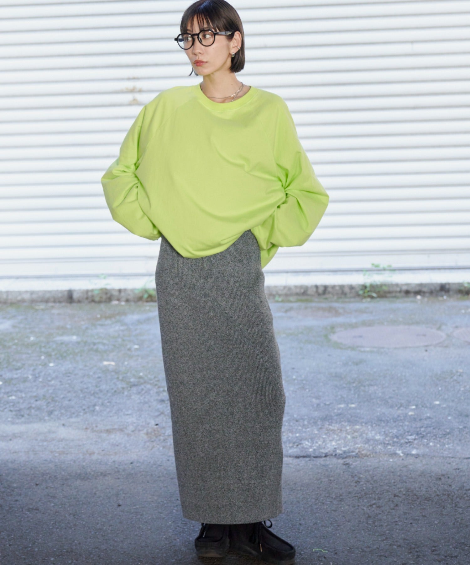 Auntierosa Holiday / リブニットナロースカート