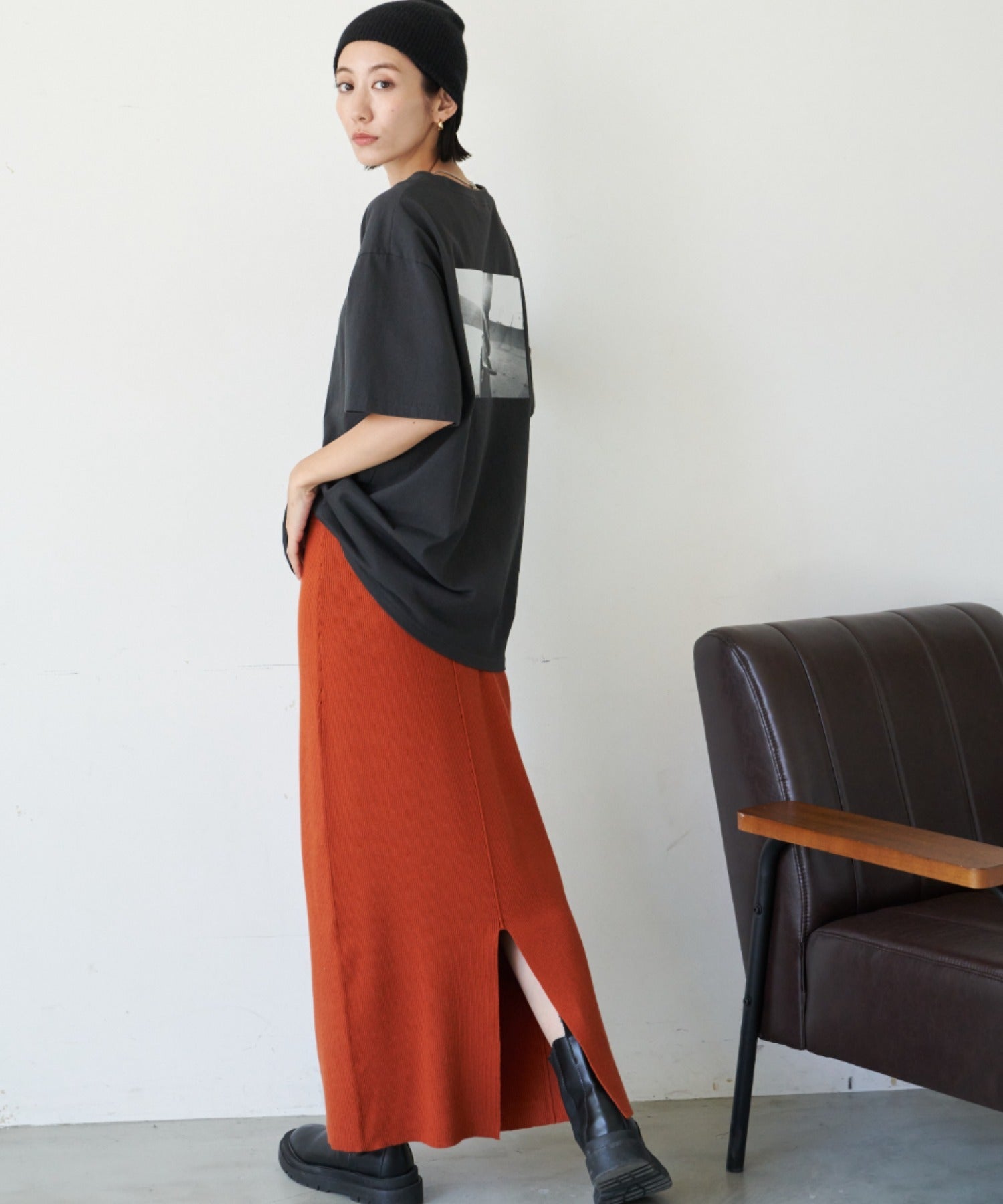 Auntierosa Holiday / リブニットナロースカート