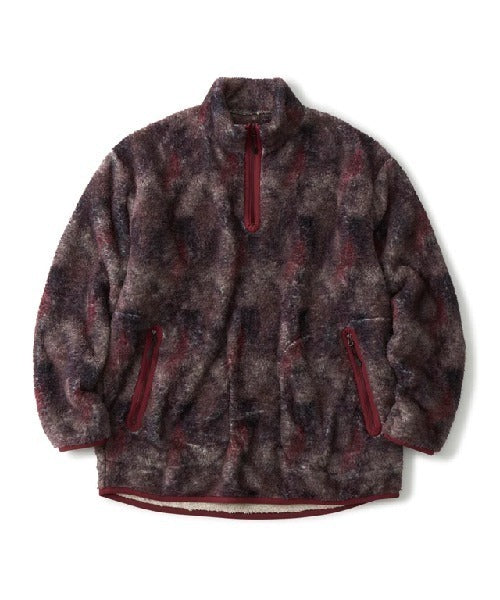 White Mountaineering / ABSTRUCT PATTERN FLEECE PULOVER