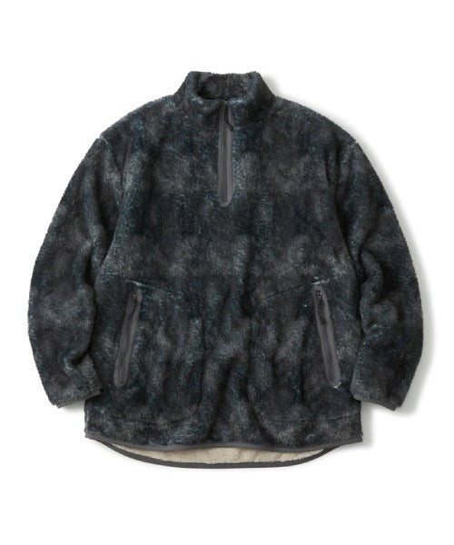 White Mountaineering / ABSTRUCT PATTERN FLEECE PULOVER