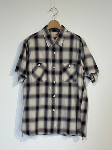 SUGAR CANE / OMBRE CHECK S/S WORK SHIRT
