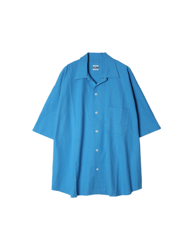 ARMY TWILL / Cotton Linen Slab Big Half Sleeve Shirt