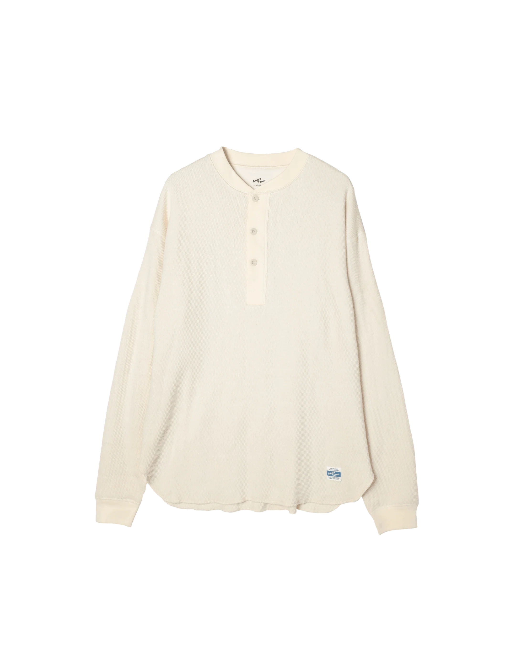 ARMY TWILL / Honeycomb Henley LS Tee