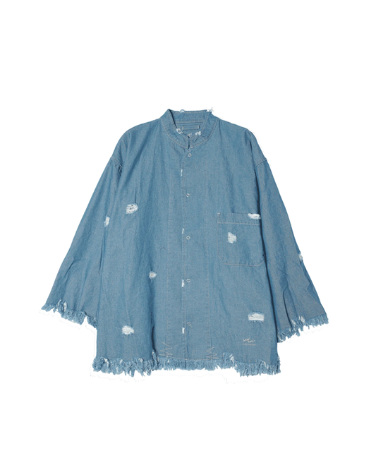 ARMY TWILL / Damage Light Denim Snap Shirt