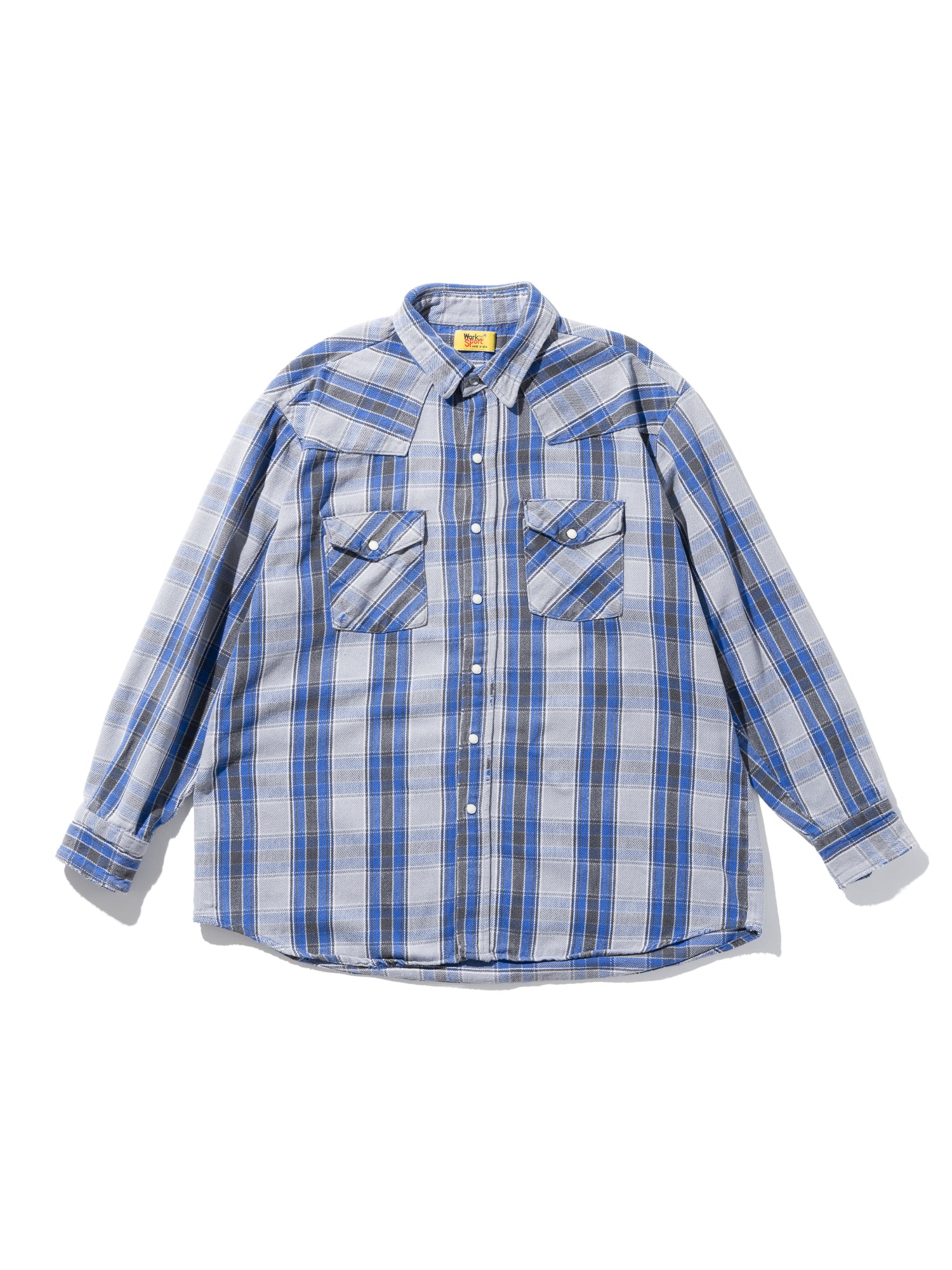FJ select / WORKN SPORT / BLUEチェックウエスタンネルシャツ
