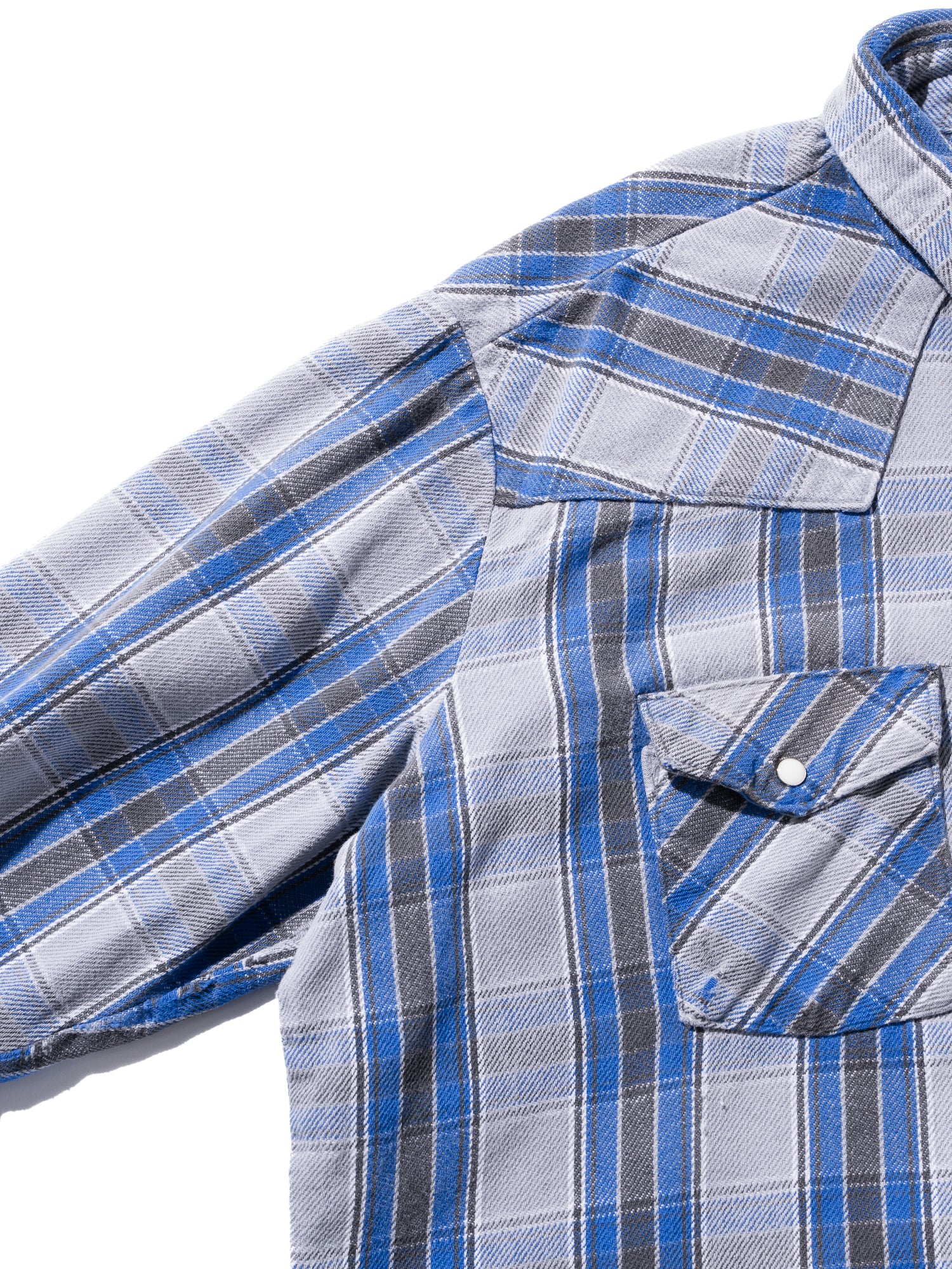 FJ select / WORKN SPORT / BLUEチェックウエスタンネルシャツ