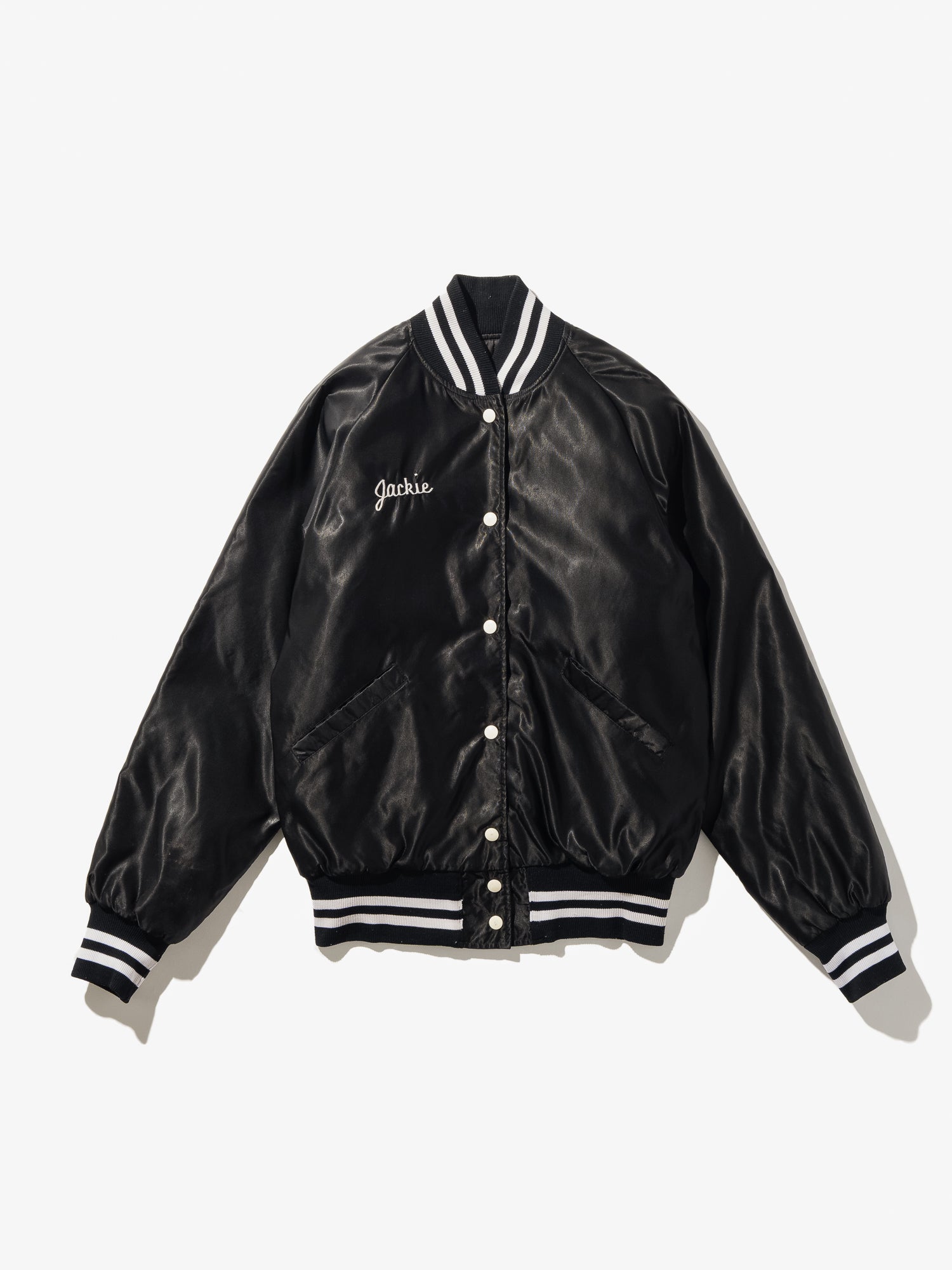 FJ select / BLACK VARCITY JACKET