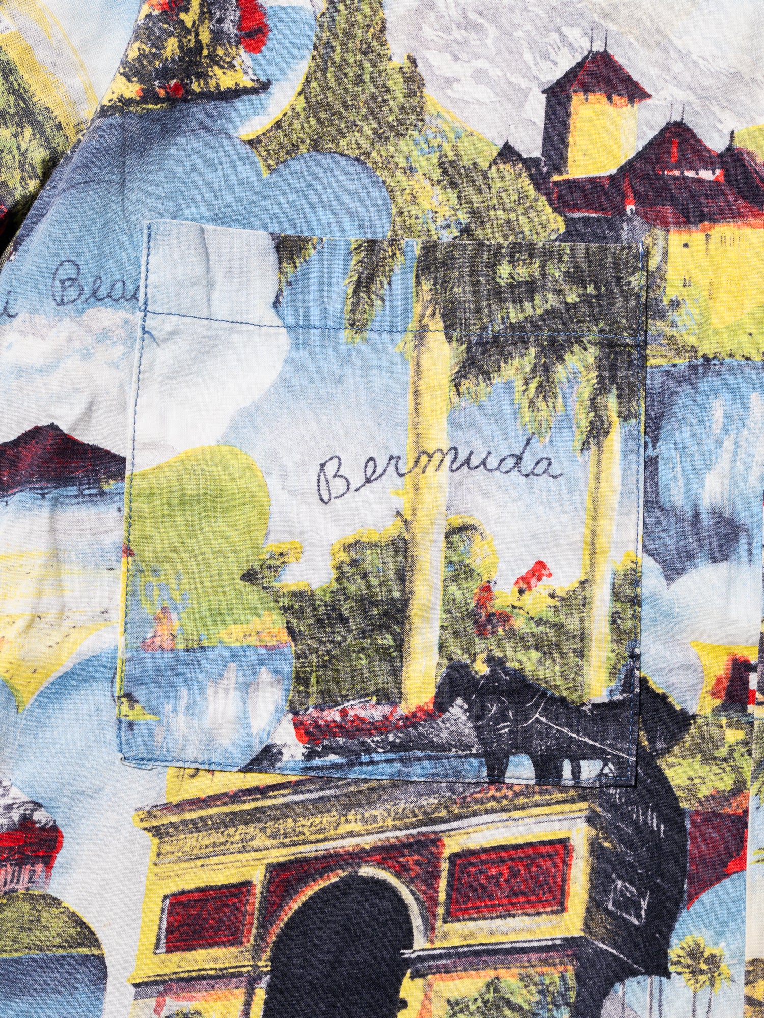 NorMo Vintage / VTG-HAWAIAN SHIRTS 50's～60’s PICTURE ”風景 建物柄”