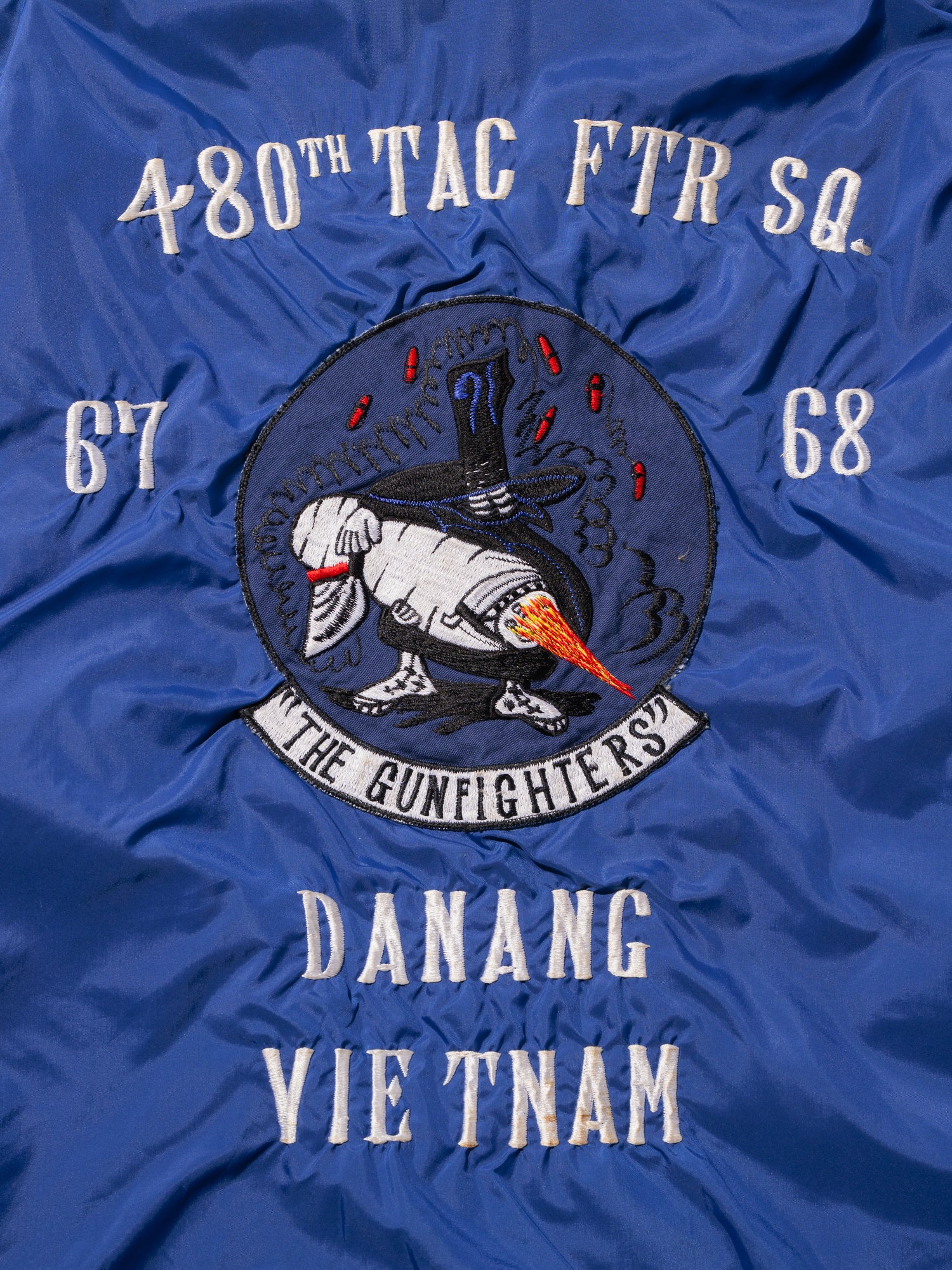 NorMo Vintage / 1960's Vintage Vietnam Souvenir blue coach Jacket