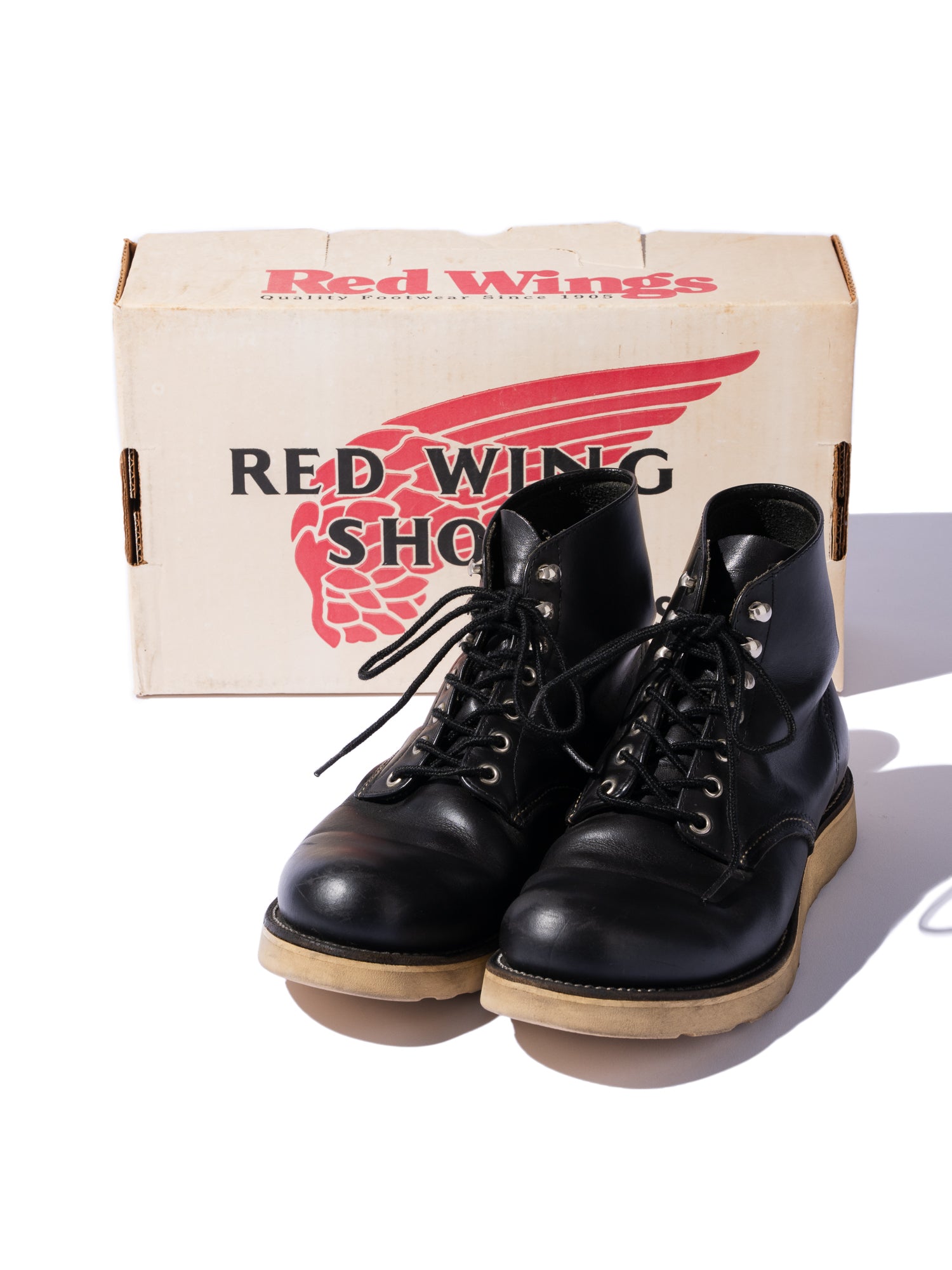 NorMo Vintage / 90’s RED WING BOOTS 8165-1 BLK SIZE8 1/2D (BOX付) MADE IN USA