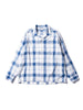 NorMo Vintage / 50's  60's  "TOWNCRAFT" BLUE CHECK OPEN COLLAR SHIRTS SIZE XL