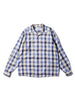 NorMo Vintage / 50's  60's "INPORT FABRIC" BLUE CHECK OPEN COLLAR SHIRTS