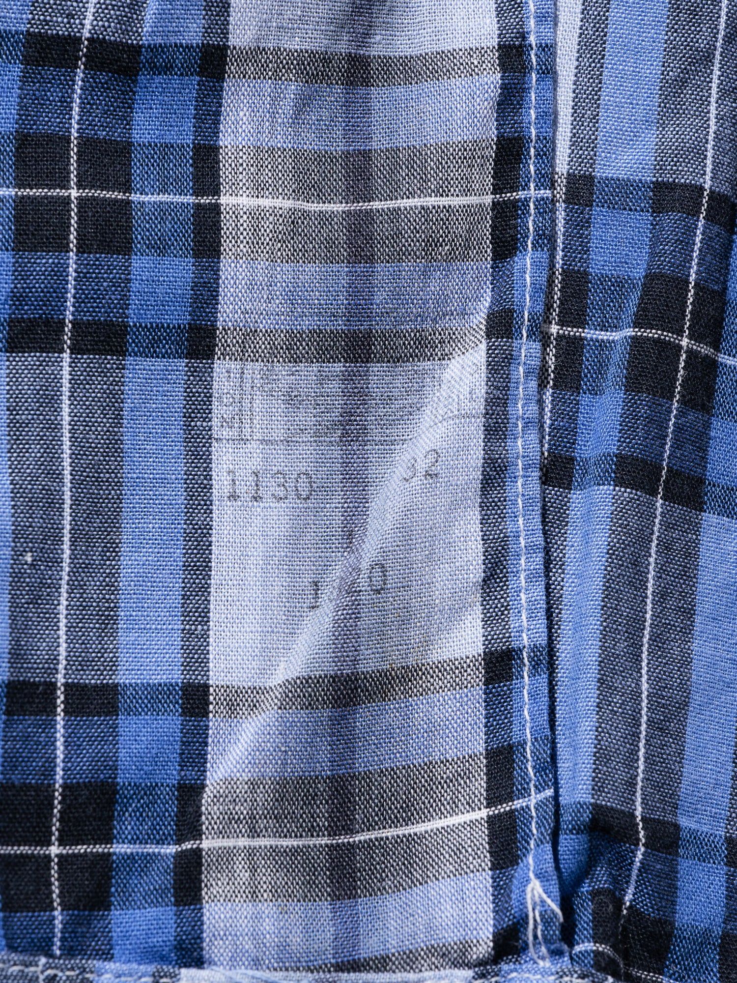NorMo Vintage / 50's  60's "LEE LEESURE WEAR" BLUE CHECK BD SHIRTS SIZE L PRE-SHRUNK