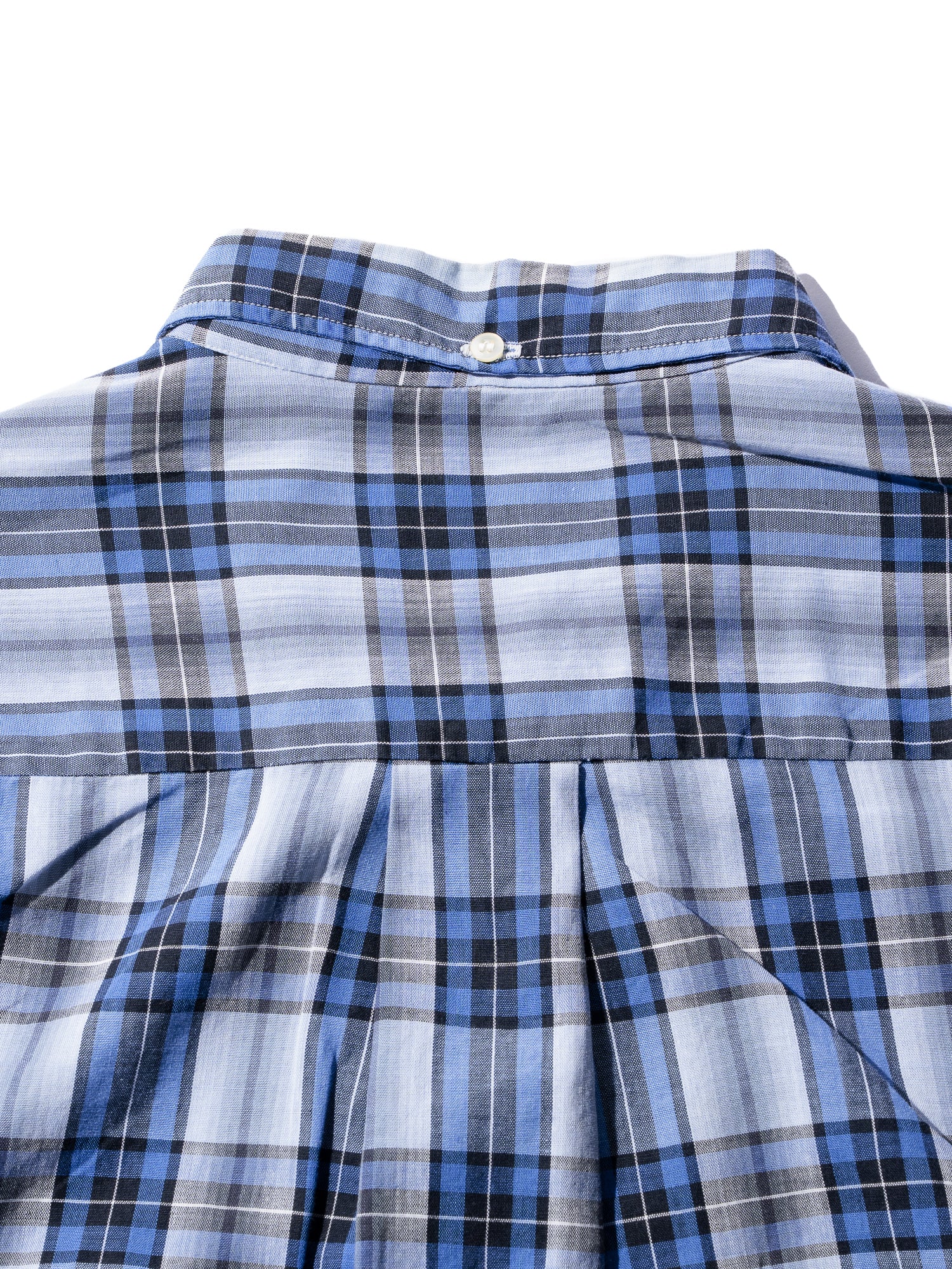 NorMo Vintage / 50's  60's "LEE LEESURE WEAR" BLUE CHECK BD SHIRTS SIZE L PRE-SHRUNK