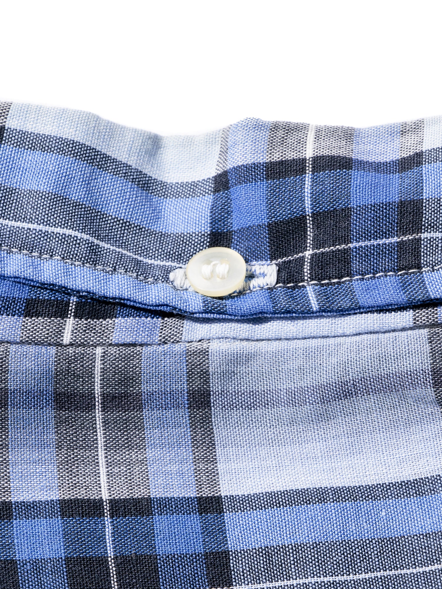 NorMo Vintage / 50's  60's "LEE LEESURE WEAR" BLUE CHECK BD SHIRTS SIZE L PRE-SHRUNK