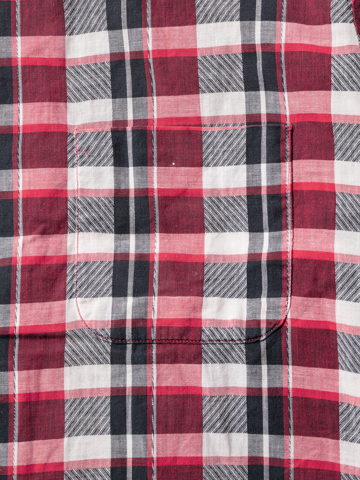 NorMo Vintage / 50's  60's RED CHECK OPEN COLLAR SHIRTS